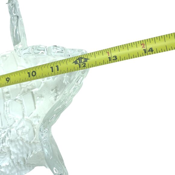 Mikasa 12" Glass Star Bowl Snowy Cottage Winter Scene Christmas - Picture 5 of 5